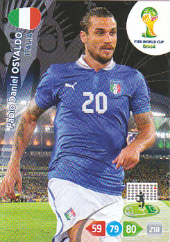 Pablo Osvaldo Italy Panini 2014 World Cup #221